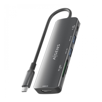 aisens-asuc-6p023-gr-dock-6en1-usb-c-a-1xhdmi-2xusb-a-1xusb-c-pd-100w-1xsd-1xmicro-sd-gris-15cm