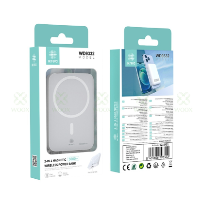 ikrea-wd9332-power-bank-2-en-1-magnetico-inalambrico-5000mah-blanco